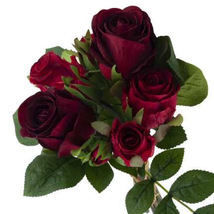CV26349-7 STRAUSS ROTER VELOURSROSEN DICHTE ROSEN WIE DAS LEBEN SCHÖN IM STRAUSS ECHT