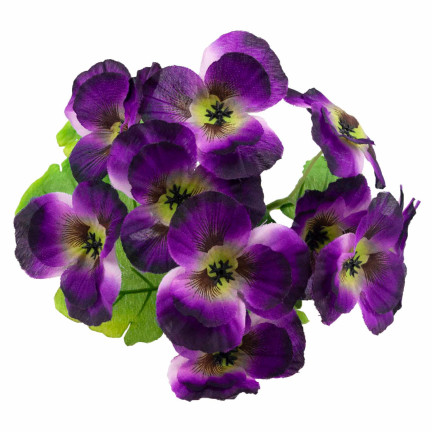 CV26367-4 STIEFMÜTTERCHEN STRAUSS DICHTE KÜNSTLICHE BLUMEN ZWEIGE STIEFMÜTTERCHEN IN BOUQUET