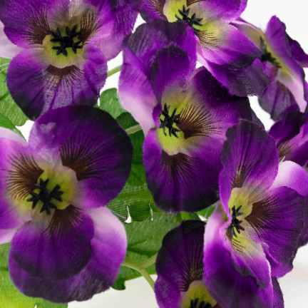 CV26367-4 STIEFMÜTTERCHEN STRAUSS DICHTE KÜNSTLICHE BLUMEN ZWEIGE STIEFMÜTTERCHEN IN BOUQUET