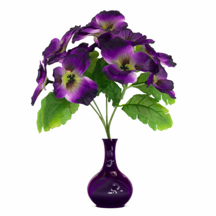 CV26367-4 STIEFMÜTTERCHEN STRAUSS DICHTE KÜNSTLICHE BLUMEN ZWEIGE STIEFMÜTTERCHEN IN BOUQUET