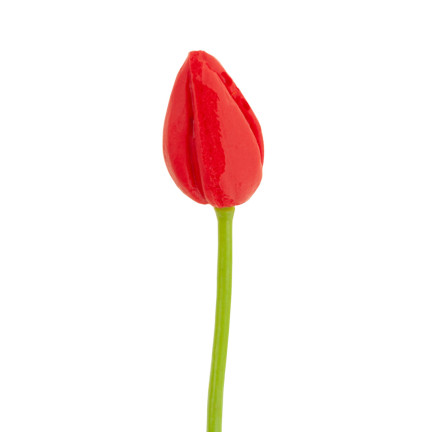 CV26799-7 KÜNSTLICHER TULIPAN GUMMED RED SCHÖN WIE LIVE PIANO TULIPS Schilf