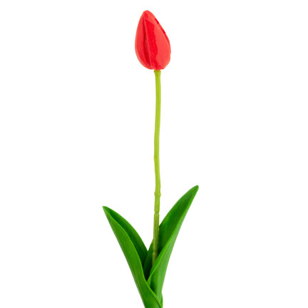 CV26799-7 KÜNSTLICHER TULIPAN GUMMED RED SCHÖN WIE LIVE PIANO TULIPS Schilf