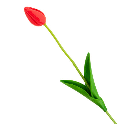 CV26799-7 KÜNSTLICHER TULIPAN GUMMED RED SCHÖN WIE LIVE PIANO TULIPS Schilf