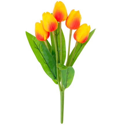 CV26805-7 TULPENSTRAUSS X5 KUNSTBLUMEN TULPEN IN SCHAUMSTOFFSTRAUSS