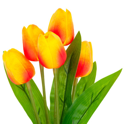 CV26805-7 TULPENSTRAUSS X5 KUNSTBLUMEN TULPEN IN SCHAUMSTOFFSTRAUSS