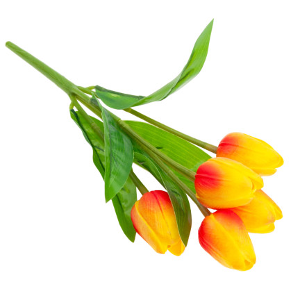 CV26805-7 TULPENSTRAUSS X5 KUNSTBLUMEN TULPEN IN SCHAUMSTOFFSTRAUSS