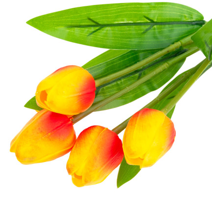 CV26805-7 TULPENSTRAUSS X5 KUNSTBLUMEN TULPEN IN SCHAUMSTOFFSTRAUSS