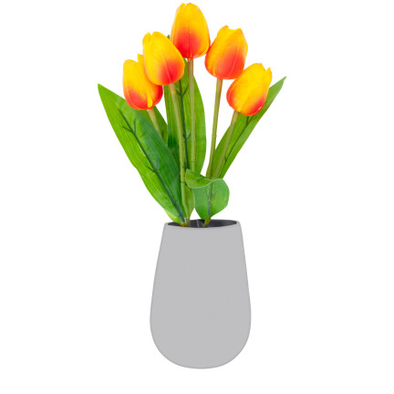 CV26805-7 TULPENSTRAUSS X5 KUNSTBLUMEN TULPEN IN SCHAUMSTOFFSTRAUSS
