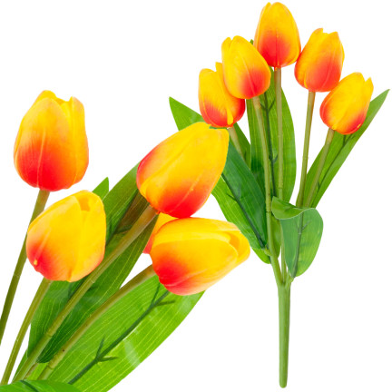 CV26805-7 TULPENSTRAUSS X5 KUNSTBLUMEN TULPEN IN SCHAUMSTOFFSTRAUSS