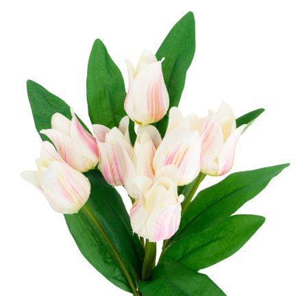 CV26811-2 VELKÁ KOUČ TULIPÁNŮ X9 růžová UMĚLÉ KVĚTINY TULIPÁNY V KOUČI