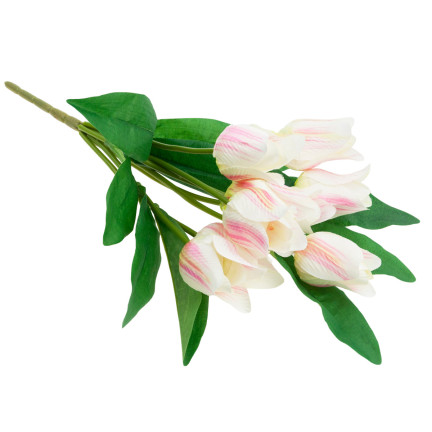 CV26811-2 VELKÁ KOUČ TULIPÁNŮ X9 růžová UMĚLÉ KVĚTINY TULIPÁNY V KOUČI