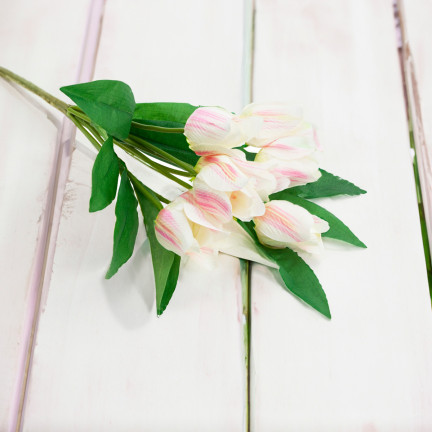 CV26811-2 VELKÁ KOUČ TULIPÁNŮ X9 růžová UMĚLÉ KVĚTINY TULIPÁNY V KOUČI