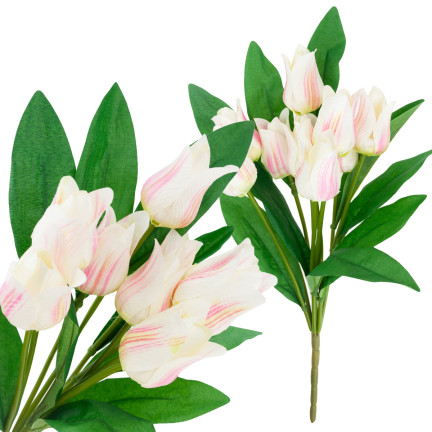 CV26811-2 VELKÁ KOUČ TULIPÁNŮ X9 růžová UMĚLÉ KVĚTINY TULIPÁNY V KOUČI