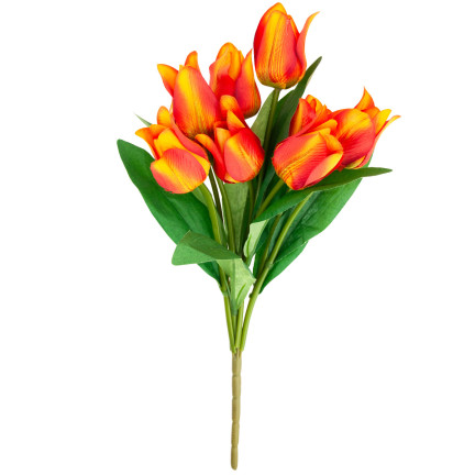 CV26811-4 TULIPÁN VELKÁ KYTICE TULIPÁNŮ X9 UMĚLÉ KVĚTINY TULIPÁNY V SILIKO KYTICE