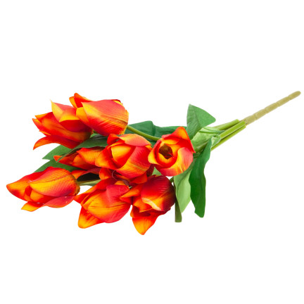 CV26811-4 TULIPÁN VELKÁ KYTICE TULIPÁNŮ X9 UMĚLÉ KVĚTINY TULIPÁNY V SILIKO KYTICE