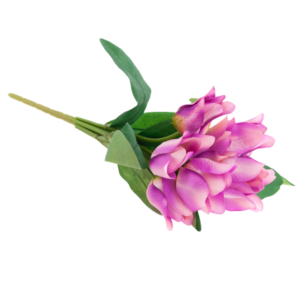 CV26811-7 STRAUSS KÜNSTLICHER GELOCHTER TULPEN X 9 VIOLETT