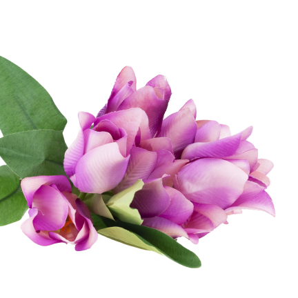 CV26811-7 STRAUSS KÜNSTLICHER GELOCHTER TULPEN X 9 VIOLETT