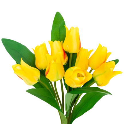 CV26811-8 TULIP GROSSER TULPENSTRAUSS X9 KÜNSTLICHE BLUMEN TULPEN IN SILIKO BOUQUET