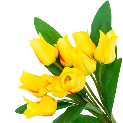 CV26811-8 TULIP GROSSER TULPENSTRAUSS X9 KÜNSTLICHE BLUMEN TULPEN IN SILIKO BOUQUET