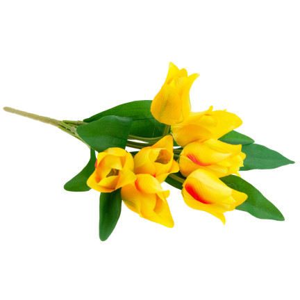 CV26811-8 TULIP GROSSER TULPENSTRAUSS X9 KÜNSTLICHE BLUMEN TULPEN IN SILIKO BOUQUET