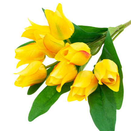 CV26811-8 TULIP GROSSER TULPENSTRAUSS X9 KÜNSTLICHE BLUMEN TULPEN IN SILIKO BOUQUET
