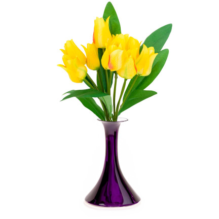 CV26811-8 TULIP GROSSER TULPENSTRAUSS X9 KÜNSTLICHE BLUMEN TULPEN IN SILIKO BOUQUET