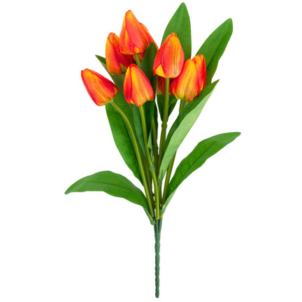 CV26813-3 KYTICE TULIPÁNŮ KRÁSNÁ JAKO ŽIVÉ TULIPÁNY ORANŽOVÉ KVĚTY X9