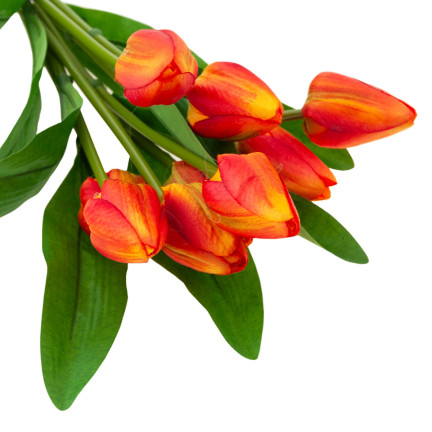 CV26813-3 KYTICE TULIPÁNŮ KRÁSNÁ JAKO ŽIVÉ TULIPÁNY ORANŽOVÉ KVĚTY X9