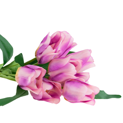 CV26815-7 STRAUSS LILA SCHATTIERTE KÜNSTLICHE TULPEN 9 KÖPFE