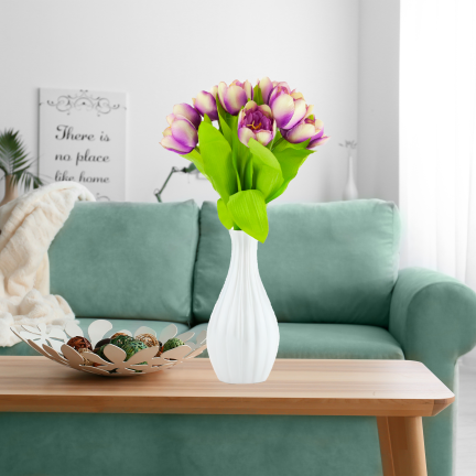 CV27020-10 Tulpenzwiebel mit gummibeschichtetem Stiel x 9 lila Köpfe