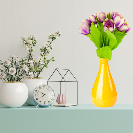 CV27020-10 Tulpenzwiebel mit gummibeschichtetem Stiel x 9 lila Köpfe