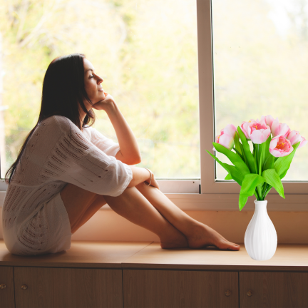 CV27020-5 TULIPAN BUNCH X9 rosa