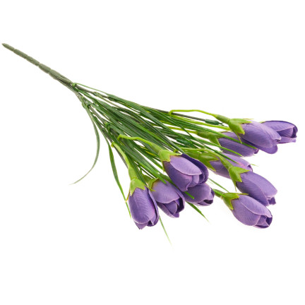 CV27023-10 KROKUS UMĚLÁ KYTICE KROKUSŮ V TRÁVĚ JARNÍ KOMPOZICE