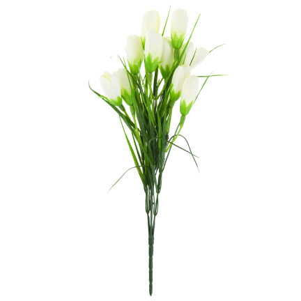 CV27023-1 Weiße Krokusse, Strauß aus künstlichen Krokussen, Frühlingsdekoration, künstliche Blumen