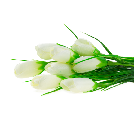 CV27023-1 Weiße Krokusse, Strauß aus künstlichen Krokussen, Frühlingsdekoration, künstliche Blumen