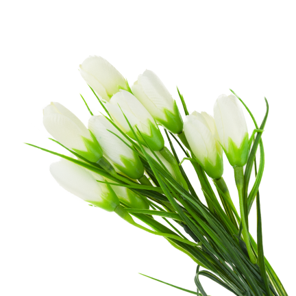 CV27023-1 Weiße Krokusse, Strauß aus künstlichen Krokussen, Frühlingsdekoration, künstliche Blumen