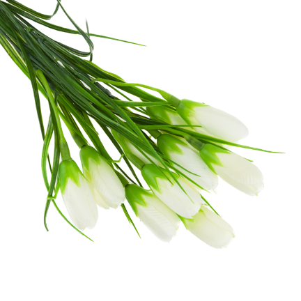 CV27023-1 Weiße Krokusse, Strauß aus künstlichen Krokussen, Frühlingsdekoration, künstliche Blumen