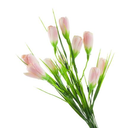 CV27023-2 Powder-Pink Crocuses: A Bouquet of Crocuses, Artificial Flowers, Spring Decoration, Vase Arrangement