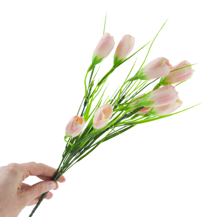 CV27023-2 Powder-Pink Crocuses: A Bouquet of Crocuses, Artificial Flowers, Spring Decoration, Vase Arrangement