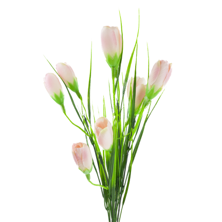 CV27023-2 Powder-Pink Crocuses: A Bouquet of Crocuses, Artificial Flowers, Spring Decoration, Vase Arrangement