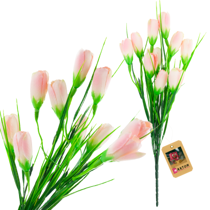 CV27023-2 Powder-Pink Crocuses: A Bouquet of Crocuses, Artificial Flowers, Spring Decoration, Vase Arrangement