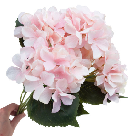 CV28571-3 HORTENSIE DICHTEN SCHÖNEN HORTENSIEN STRAUSS KÜNSTLICHE BLUMEN WIE LIVE-ROSA X5