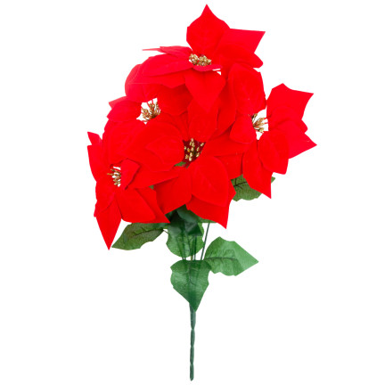 CV28920 BETLEY STAR POINSECTION FLOWER BUNCH LARGE ARTIFICIAL FLOWERS 5pcs