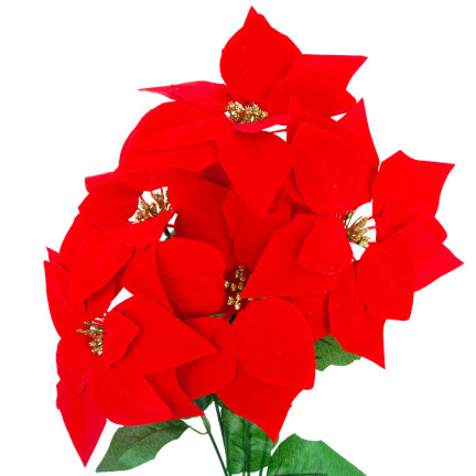 CV28920 BETLEY STAR POINSECTION FLOWER BUNCH LARGE ARTIFICIAL FLOWERS 5pcs