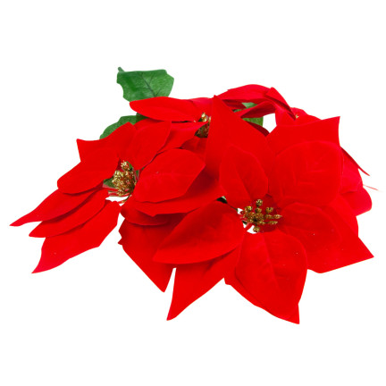 CV28920 BETLEY STAR POINSECTION FLOWER BUNCH LARGE ARTIFICIAL FLOWERS 5pcs