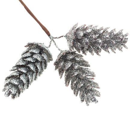 CV29786-1 PICKET HISSEL 3pcs Silber für Weihnachtsbaum für Brokat Stroboskop