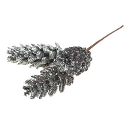 CV29786-1 PICKET HISSEL 3pcs Silber für Weihnachtsbaum für Brokat Stroboskop