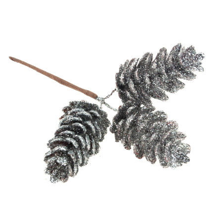 CV29786-1 PICKET HISSEL 3pcs Silber für Weihnachtsbaum für Brokat Stroboskop