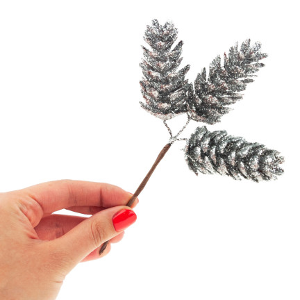 CV29786-1 PICKET HISSEL 3pcs Silber für Weihnachtsbaum für Brokat Stroboskop