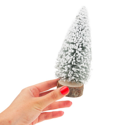 CV30060 SCHNEEBEDECKTER WEIHNACHTSBAUM KLEINER WEIHNACHTSBAUM DEKORATIVE FIGÜRCHEN